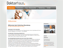 Tablet Screenshot of doktorhaus-ravensburg.de